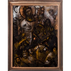 Krzysztof OKOŃ (ur. 1939), Scena symboliczna z Chrystusem