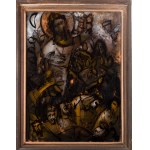 Krzysztof OKOŃ (ur. 1939), Scena symboliczna z Chrystusem
