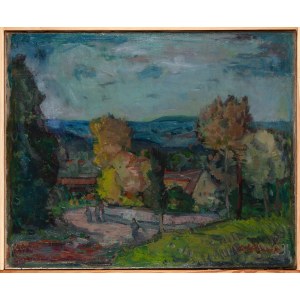Edward WIECZOREK (1901 - 1988), Landscape - Krynica, 1955