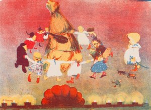 Stanisław KUCZBORSKI (1881 - 1911), Taniec Chochoła ze sztuki Stanisława Wyspiańskiego Wesele, z teki Melpomeny, 1904