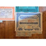 1881-1937. ZBIÓR 5 AKCJI I OBLIGACJI KOLEJOWYCH.