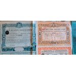 1881-1937. ZBIÓR 5 AKCJI I OBLIGACJI KOLEJOWYCH.