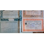 1881-1937. ZBIÓR 5 AKCJI I OBLIGACJI KOLEJOWYCH.
