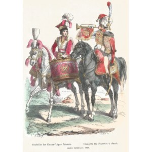 Ca 1840. BELLANGE HYPOLITE, Timbalier des Chevau-Légers Polonais. Trompette des Chasseurs à cheval - Garde Imperiale.