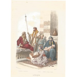 Ca 1850. PHILIPOTEAUX FELIX, Afrique. Ouahabys ou Ouahabites. Almée. Enfants et femme Felahs.