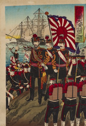 Watanabe Nobukazu (1872-1944), Manewry Marynarki Wojennej II - Wielka Armia Japonii, 1890