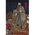 Tsukioka Yoshitoshi (1839-1892), Kagoshima: Saigo Takamori obserwujący bitwę, 1877