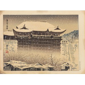 Tomikichirō Tokuriki (1902-2000), wyd. Uchida, Cztery pory roku w Kioto - Zima: Świątynia Kiyomizu w śniegu, ok. 1940-45