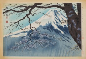 Tomikichirō Tokuriki (1902-2000), Góra Fuji i kwiaty wiśni w Tateho, 1939/1940