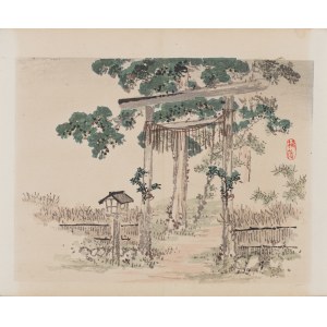 Kōno Bairei (1844-1895), wyd. Yamada Shinzaburo, Świątynia, Kioto, 1913