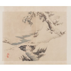Kōno Bairei (1844-1895), wyd. Yamada Shinzaburo, Zimowy potok, Kioto, 1913