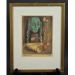 Henryk JAWORSKI (1906-1944), Still Life with Mask, etching, 1930.