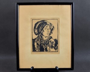 Wacław WĄSOWICZ (1891-1942), “Hucułka”, 1925 r. drzeworyt, sygnowany;