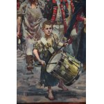 Wojciech KOSSAK (1856-1942), Kilinski führt russische Gefangene, 1908 Chromolithographie;