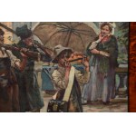 Wojciech KOSSAK (1856-1942), Kilinski führt russische Gefangene, 1908 Chromolithographie;