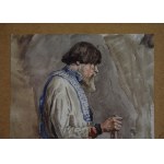 Michal BORUCIÑSKI (1885-1976), Portrait of an Old Man, watercolor, 1920s.