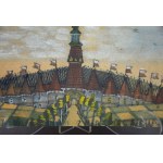 Krynicki NIKIFOR (1895-1968), Building with towers, watercolor;