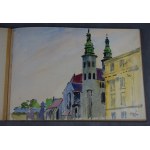 Stanisław FISCHER (1879-1967), Dwa duże szkicowniki, Bochnia, Kraków, 1954 r. akwarele i rysunki