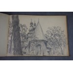Stanisław FISCHER (1879-1967), Dwa duże szkicowniki, Bochnia, Kraków, 1954 r. akwarele i rysunki