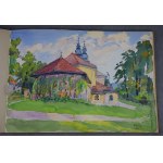 Stanisław FISCHER (1879-1967), Dwa duże szkicowniki, Bochnia, Kraków, 1954 r. akwarele i rysunki