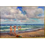 Stanisław ŻURAWSKI (1889-1976), Baignade dans la mer, années 1930.