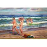 Stanisław ŻURAWSKI (1889-1976), Baignade dans la mer, années 1930.