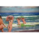 Stanisław ŻURAWSKI (1889-1976), Baignade dans la mer, années 1930.