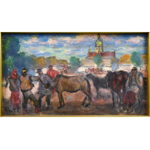 Fryderyk PAUTSCH (1877-1950), “Targ na kresach”, pocz. XX w.