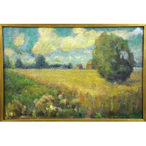 Stanisław DYBOWSKI (1895-1956), Venkovská krajina, 30. léta 20. století. (oboustranný)