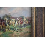 D. FALMEIER, Horse Market, Munich, 19th/20th century.