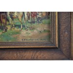 D. FALMEIER, Horse Market, Munich, 19th/20th century.