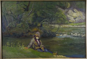 Franciszek REMBERTOWSKI (XIX/XX w.), „Nad potokiem”, lata 20-te.