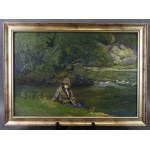 Franciszek REMBERTOWSKI (XIX/XX secolo), In riva al torrente, anni Venti.
