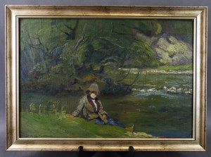 Franciszek REMBERTOWSKI (XIX/XX w.), „Nad potokiem”, lata 20-te.