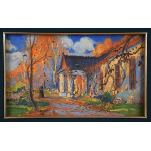 AN, Devant le manoir, années 1930.