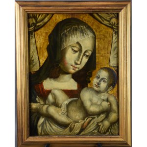 Madonna z Dzieciątkiem, poł. XVII w., tempera na desce;