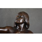 Franz PELESCHKA (1873 - 1911), “Akt kobiety w tańcu”, brąz, Wiedeń, pocz. XX w. 80 cm.