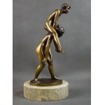Gotthilf JAEGER (1871-1933), Nude gymnasts, bronze, 1920s.