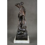 Carl KAUBA (1865 -1922), “Indianin na zwiadach”, brąz, Wiedeń, pocz. XX w.