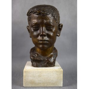 Józef PROSZOWSKI (1904-1961), Testa di ragazzo, bronzo, 1953.