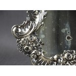 Großer Spiegel im Biedermeierstil, Silber, Wien, 1840.