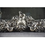 Großer Spiegel im Biedermeierstil, Silber, Wien, 1840.