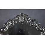Großer Spiegel im Biedermeierstil, Silber, Wien, 1840.