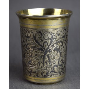 Large mug, Gilt silver, niello, Russia, circa 1830.