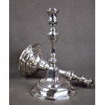 Baroque Candlesticks, Silver, 1796, Netherlands, Mons;