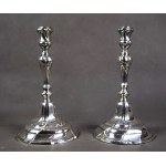 Baroque Candlesticks, Silver, 1796, Netherlands, Mons;