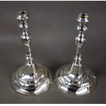 Baroque Candlesticks, Silver, 1796, Netherlands, Mons;