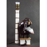 Lampa “Małpa na książkach”, PACYKÓW, lata 30-te.