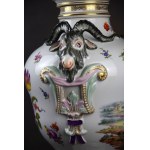Amfora Scena parkowa, Carl Thieme, Niemcy, XIX w. 71 cm!