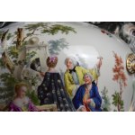 Amfora Scena parkowa, Carl Thieme, Niemcy, XIX w. 71 cm!